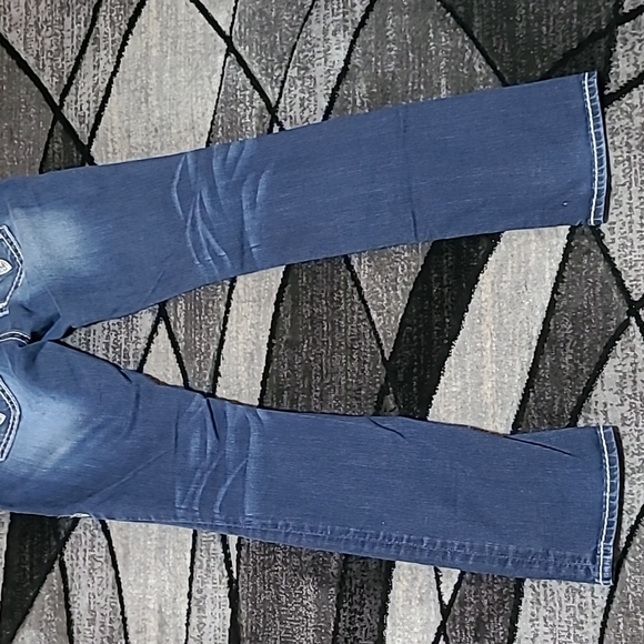 ROCK REVIVAL SHERRY STRAIGHT SEQUINS RHINESTONES DENIM JEAN - Picture 14 of 16